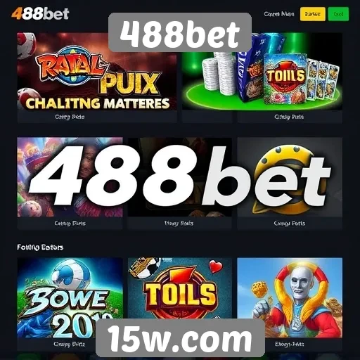 Variedade de jogos disponíveis na plataforma 488bet